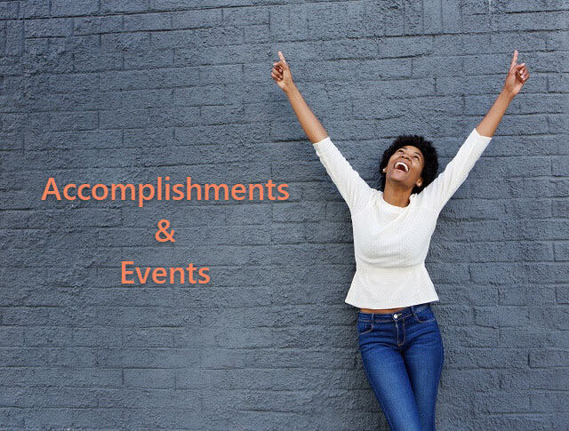 Accomplishments and Events